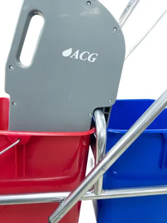 картинка Тележка уборочная БЕЗ ЛОГО 2 х 25л с отжимом, база хром 