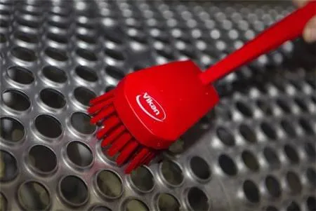 картинка Щетка для мытья с длинной ручкой, 41,5x7,5x7,5 см, жёсткая, синяя Vikan 