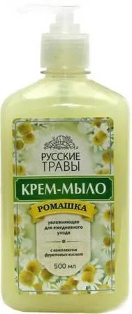 Крем-мыло жидкое с дозатором Ромашка 500 мл, Русские Травы,