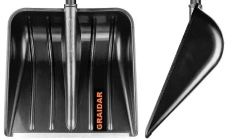 Лопата снегоуборочная 410х405 мм пласт.с алюм.черенком и Y руч.