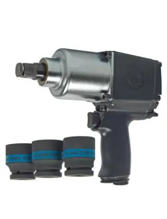 картинка Гайковерт пневматический ударный 3/4", 1085 Нм, в комплекте 3 торцевые головки, KING TONY,  P33621-075B 