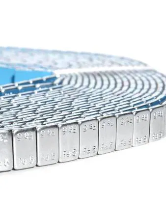 картинка 1005 Fe LUXOR Грузики для балансировки колес, самоклеющиеся, оцинкованные 5 гр.  х 1000 шт.. синий скотч (уп. 1 шт. сменная катушка) купить