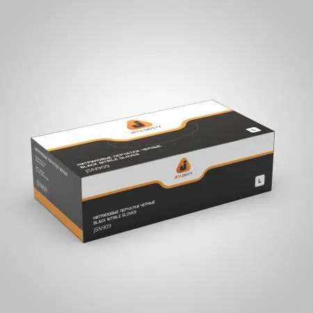 картинка Перчатки нитриловые JSN черные  L (уп 100 шт/50  пар) Jeta Safety 