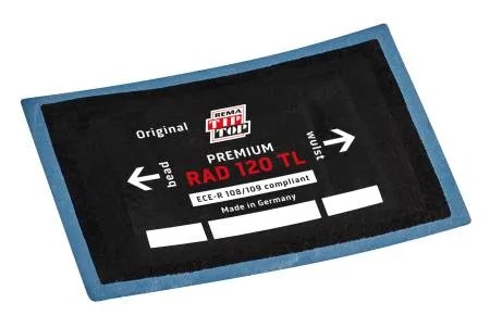 Заплата (пластырь) кордовая для боковых порезов 120TL (80*125мм, 10шт) Tip-top 502 1207