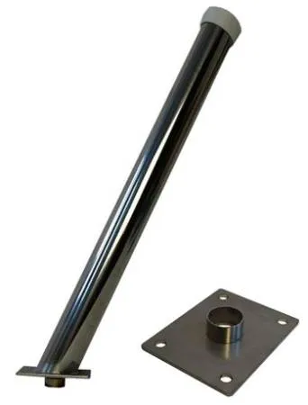 картинка Колчан напольный из нержавеющей стали, на  автомойку, плоское основание МСО с направляющей трубкой для слива воды , 1013101 