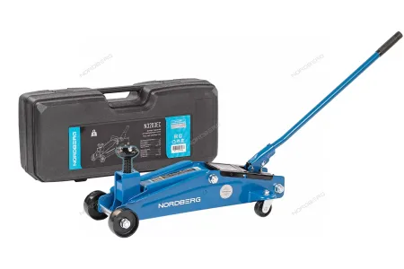 картинка Домкрат подкатной для автолюбителя в кейсе N3203EC, г/п 3 тонны, NORDBERG 