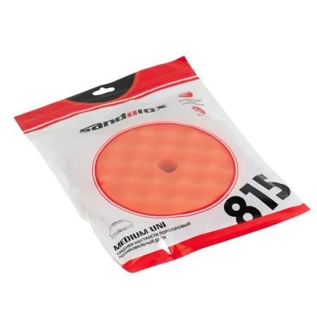 Круг полировальный поролоновый ср. жесткости, рельефный, оранжевый, Ø150 мм Sandwox