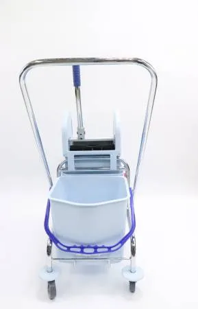 картинка Тележка ACG 2х17 л с отжимом ведра СЕРЫЕ база хром  