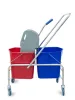 картинка Тележка уборочная БЕЗ ЛОГО 2 х 25л с отжимом, база хром 