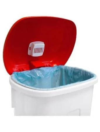 картинка Ведро ACG 60 л., для мусора с педалью, с держателем под мешок, с крышкой (красный) 