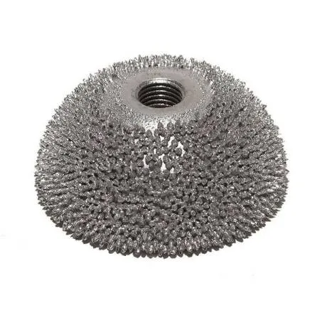 Абразив-сфера с резьбой для пневмодрели 45х20 мм, зерно 390, Clipper