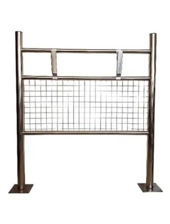 Стойка для 2-х держателей автомобильных ковриков нержавеющая сталь. 1013106