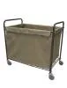 картинка Тележка для сбора белья на колесах, цвет хаки 
