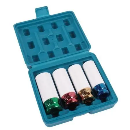 Набор торцевых головок, квадрат 1/2 - 17, 19, 21, 22 мм (в пластике) (4 шт/упаковка)