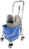 картинка Тележка уборочная ACG 25 л., с отжимом, с корзиной для химии, рама хромированная 