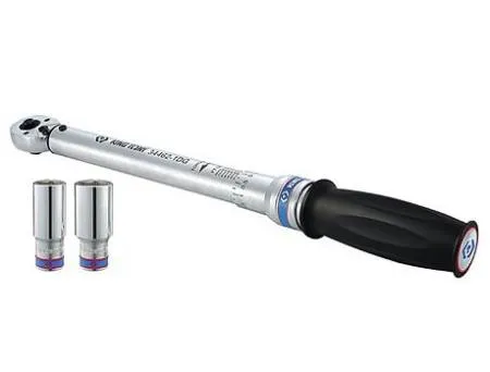 картинка Ключ динамометрический 1/2", 60-340 Нм, в комплекте 2 торцевые головки, KING TONY 34462-2DG 