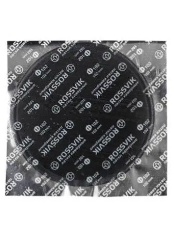 картинка Заплатка для ремонта камер, холодная и горячая вулканизация, Ф102, 102 мм, двухслойные, 20 шт, Rossvik 