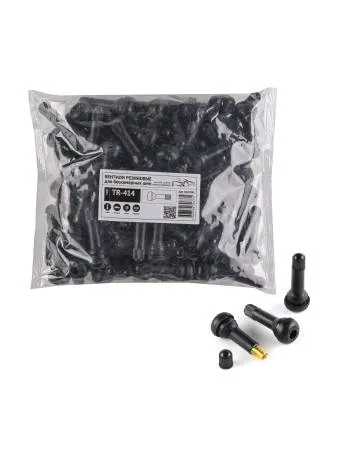 картинка TR-414 Вентиля LUXOR для бескамерных шин (резиновые) L=48 мм, d отв=11,3 мм уп 100 шт  для колёс