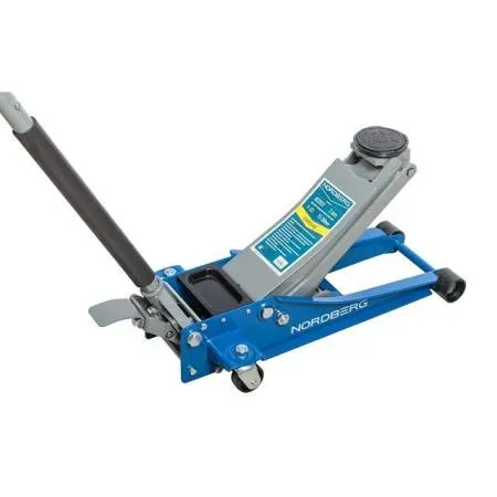 картинка Домкрат N32032 NORDBERG супернизкий 75-500 мм. подкатной, 3 тонны, с резиновой насадкой, быстрый подъем 