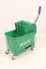 Ведро ACG уборочное на колесах 20л с отжимом двойное ЗЕЛЕНОЕ