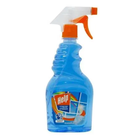 HELP Спрей для мытья стёкол зеркал кафельной плитки 500 мл с курком Свежий озон