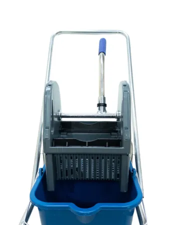 картинка Тележка уборочная БЕЗ ЛОГО 1 х 16л с отжимом, база хром 