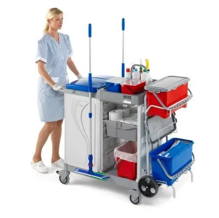 картинка Тележка уборочная ACG 17 л., с отжимом, без корзины для химии, рама хромированная 