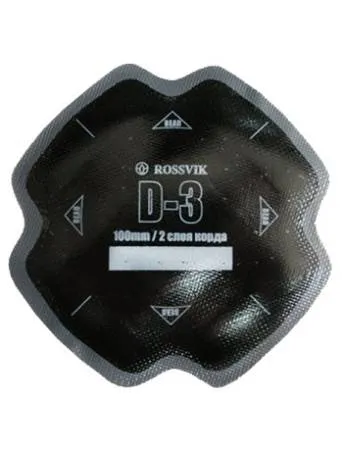 картинка Пластырь (заплата) диагональный D-3, 100мм, 2 слоя корда, упаковка 10 шт, Rossvik 