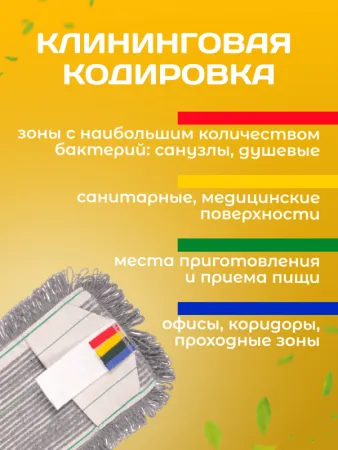 картинка МОП ACG плоский ТАФТИНГ хлопок 40 см. для влаж. уб. карман+ушки Эконом темный 1/50 