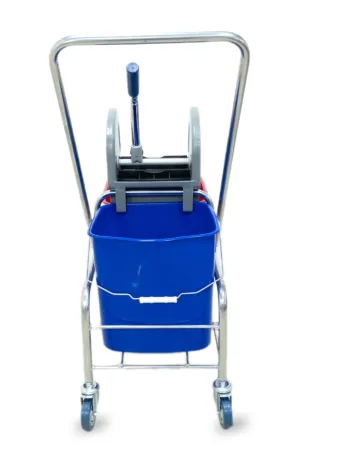 картинка Тележка уборочная БЕЗ ЛОГО 2 х 25л с отжимом, база хром 