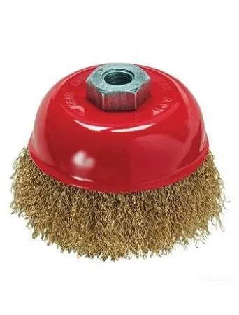 картинка Щётка для УШМ 100 мм.  М14 латунированная 