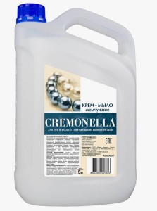 Крем-мыло жидкое Cremonella (Cremona) Жемчужное перламутровое белое 5л