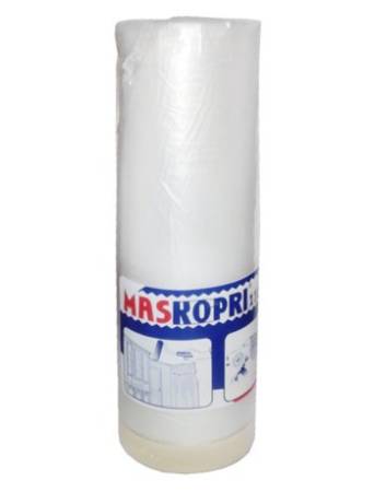 картинка Плёнка маскирующая с клеящей лентой, 1100мм. х 33 м. 90°С Eurocel  Maskopri/1100 