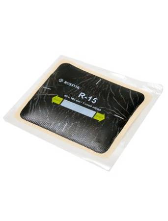 картинка Пластырь кордовый радиальный R-15, 1 слой корда, 90х105 мм, упаковка 10 штук, Rossvik. 