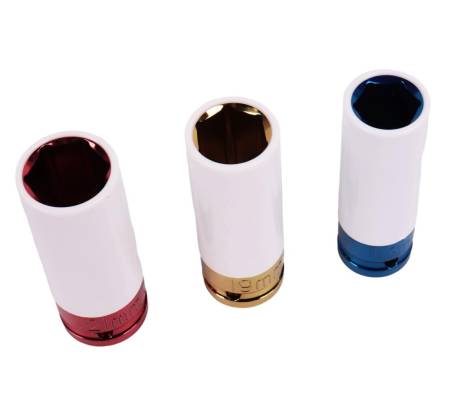 картинка Набор торцевых головок 1/2 - 17, 19, 21 мм (в пластике) (уп. 3 шт), LUXOR 