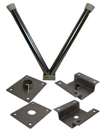 картинка Колчан напольный двойной V-образный из нержавеющей стали, автомойки, 1013105 