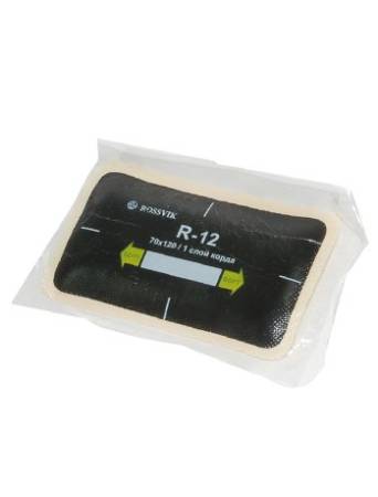 картинка Пластырь (заплата) радиальный для горячей и холодной вулканизации, R-12, 70х120 мм, 1 слой корда, 20 шт, Rossvik 