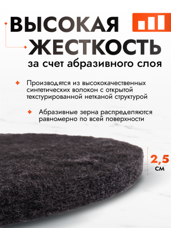 картинка ПАД абразивный D20 черный (Китай) ACG 