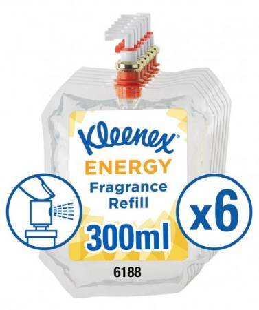 Освежитель воздуха Kleenex Energy, сменный картридж, 300 мл, 6 касет, Kimberly-Clark