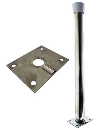 картинка Колчан напольный вертикальный из нержавеющей стали, автомойки, плоское основание с боковым сливом, 1013104 