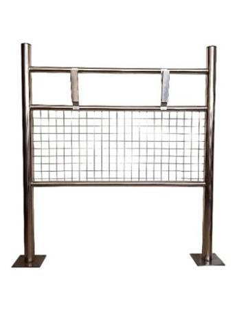 картинка Стойка для 2-х держателей автомобильных ковриков нержавеющая сталь. 1013106 