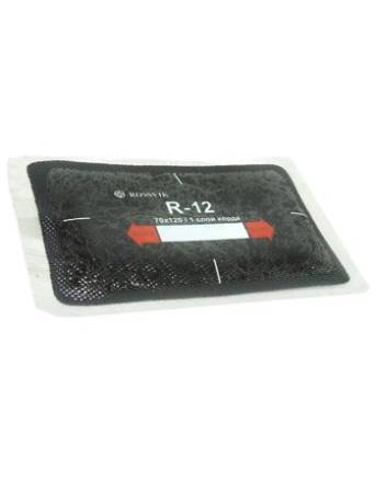 картинка Пластырь (заплата) радиальный для горячей вулканизации, R-12 термо, 70х120 мм, 1 слой корда, 10 шт. Rossvik 