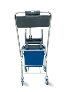 картинка Тележка уборочная БЕЗ ЛОГО 1 х 20л, с отжимом и пластиковой корзиной, база хром