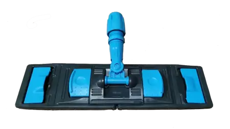 Держатель для мопов универсальный, с педалью и зажимами 40 см., синий