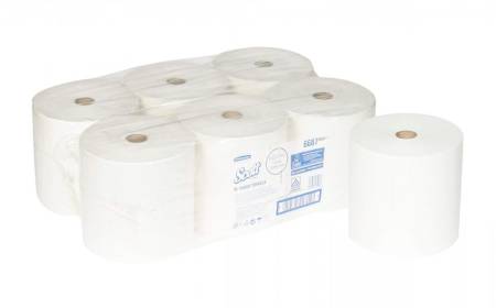 Полотенца бумажные в рулонах Scott XL, белые, 1 сл., 354 м, 6 рулонов, Kimberly-Clark,