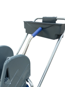 картинка Тележка уборочная БЕЗ ЛОГО 1 х 20л, с отжимом и пластиковой корзиной, база хром