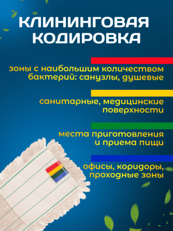 картинка МОП плоский петлевой хлопок /пэф Эконом 60 см крепление, карман ACG 
