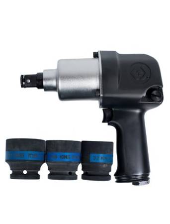 картинка Гайковерт пневматический ударный 3/4", 949 Нм, в комплекте 3 торцевые головки, KING TONY,  P33611-055B 