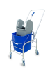 Тележка уборочная БЕЗ ЛОГО 1 х 25л с отжимом, база хром