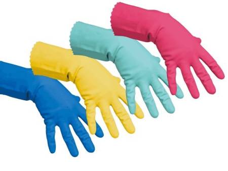 Перчатки нитриловые ЛайтТафф размер 9,5-10 см, пурпурн/синие, 100 штук/упак., Vileda Professional